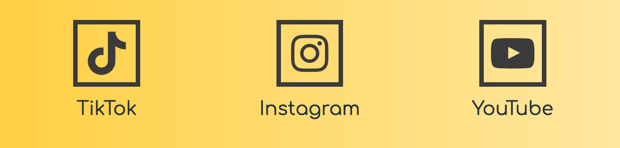 Beispiel für Symbole für Social Media